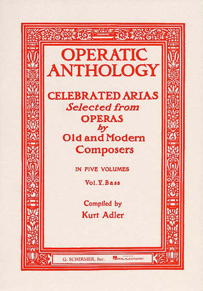 Hal Leonard Operatic Anthology Vol.5 - Basse et Piano
