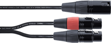 Câble Y Bretelle XLR Mâle / 2 XLR Femelle 30 CM