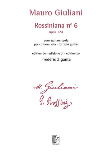 Giuliani - Rossiniana N° 6 (opus 124) - Edition De Frederic Zigante