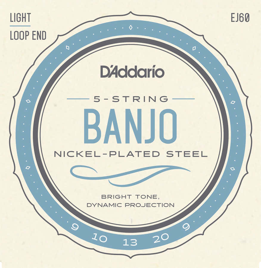 EJ60 5-string Banjo Strings Nickel Light 9-20