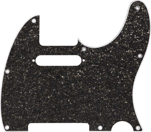 Fender Hybrid Glass/Glitter Tele S/S Pickguard, Dark Gray Sparkle