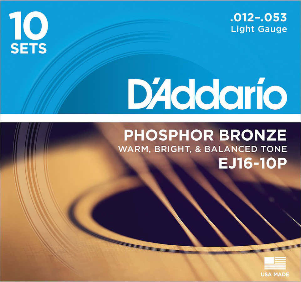 EJ16-10P Pack 10 Phosphor Bronze Light 12-53