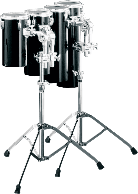 Rocket Toms - 6" X 18" & 6" X 21" Noir + Stand