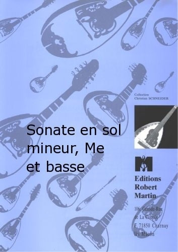 Robert Min Anonyme - Sonate En Sol Mineur Mandoline Et Basse