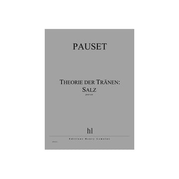 Pauset - Théorie Der Tränen : Salz - Cor