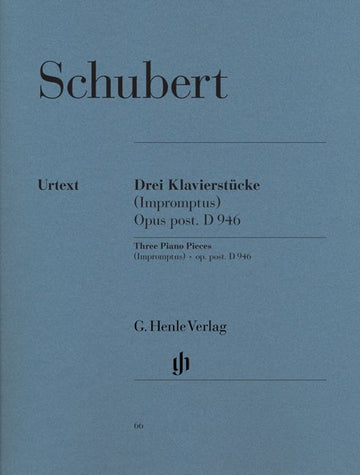 Schubert F. - 3 Piano Pieces - Impromptus - D 946 Posthumous