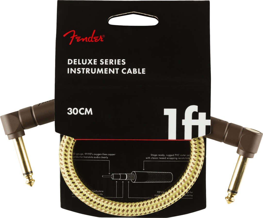 30cm Deluxe Instrument Cable Tweed