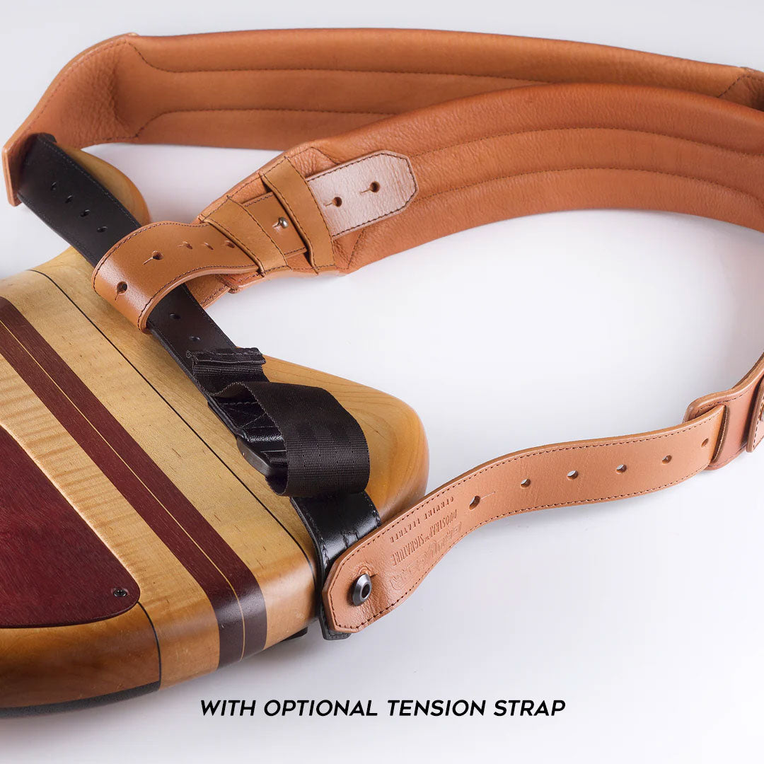 DuoStrap Damian Erskine Signature Dubbele schouderband premium leer - Zwart