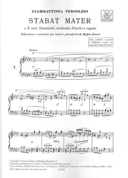 Pergolesi G. - Stabat Mater - Choeur