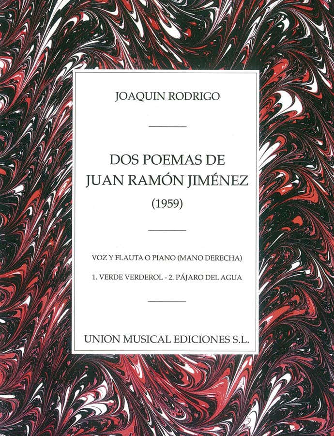 RODRIGO - 2 POEMAS DE JUAN RAMON JIMENEZ - Stem en Fluit of Piano