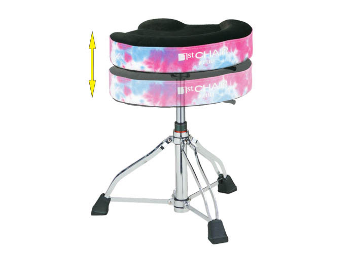 HT550TDPS Drumkruk 1ST Chair Glide Rider Fluorescent Pink Sky Seat