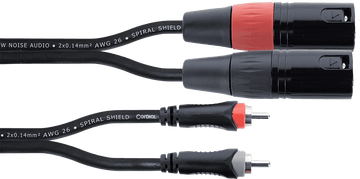 Câble Audio Double XLR Mâle / RCA 1,5 M