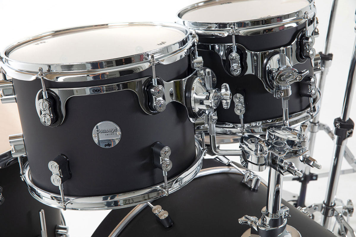 SHELL SET CONCEPT MAPLE FINISH PLY CM5 KIT 22" SATIN BLACK PDCM2215BK