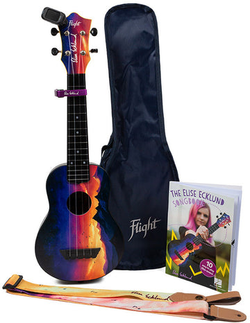 Flight: Elise Ecklund Travel Uke Bundle - Sunset -