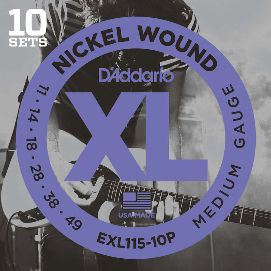EXL115-10p Nickel Wound Medium Pack de 10