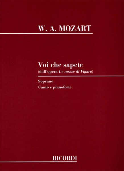 MOZART W.A. - LE NOZZE DI FIGARO: VOI CHE SAPETE - CHANT ET PIANO