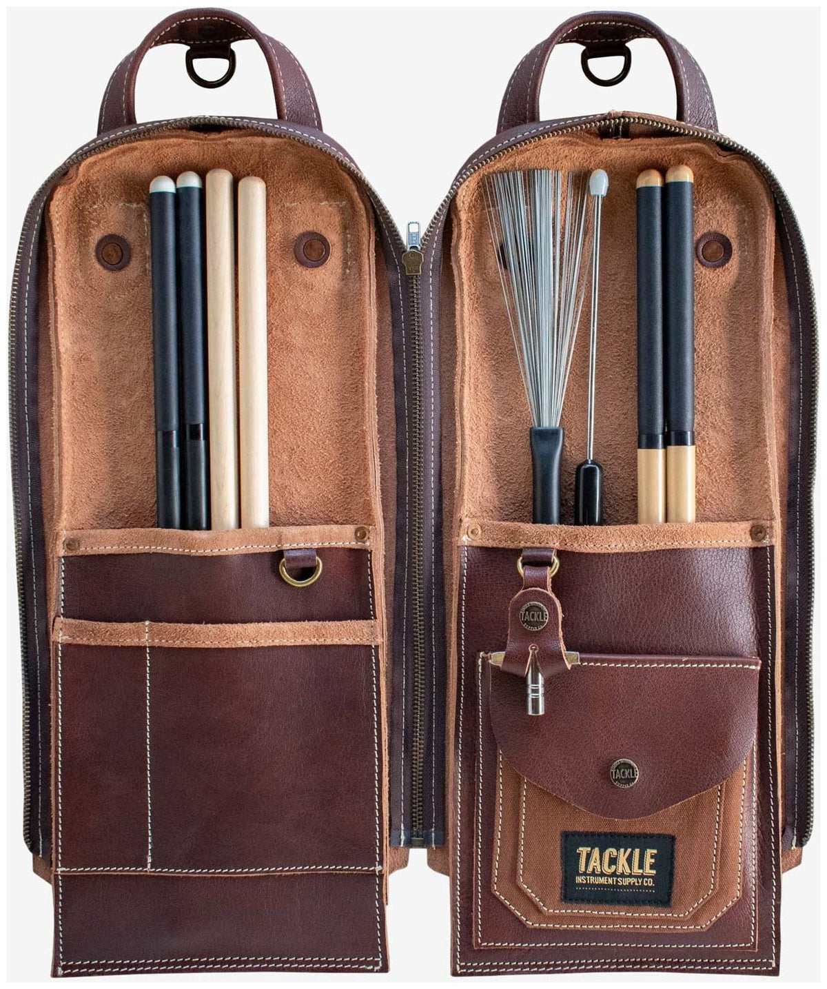 Housse Modulaire pour Baguettes en Cuir - Marron