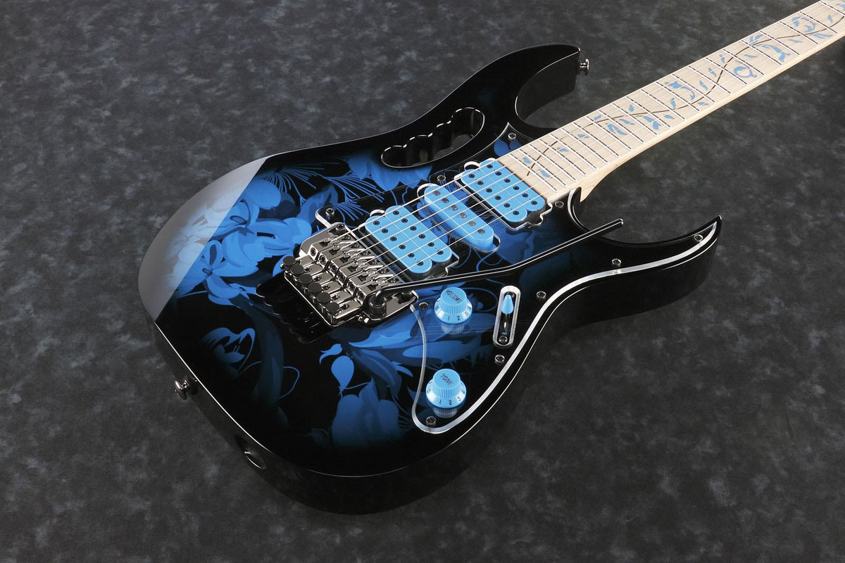 JEM77P-BFP Blauw bloemenpatroon Signature Steve Vai Premium