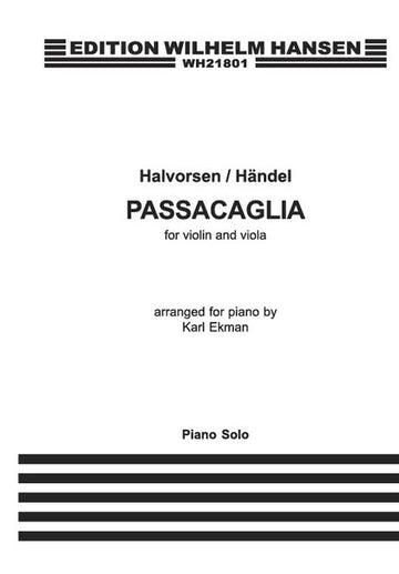 HALVORSEN / HANDEL - PASSACAGLIA - PIANO