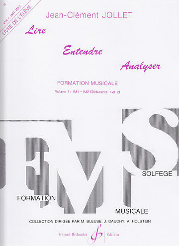 Jollet JEAN-clement - Lire Entendre Analyser Vol.1 (eleve)