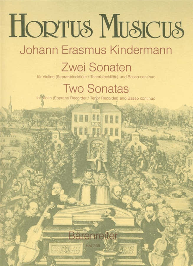 Kindermann Johann Erasmus - 2 Sonates - Violon & Basse Continue