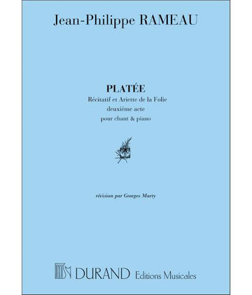 RAMEAU - PLATEE RECIT ET AIR DE LA FOLIE - CHANT ET PIANO
