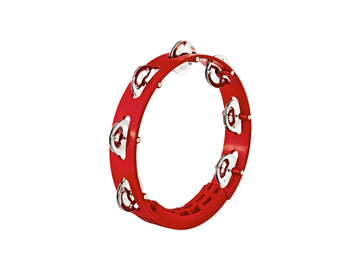 HTT8R Tambourin Abs Rouge 20CM 1 Rangee De Cymbalettes