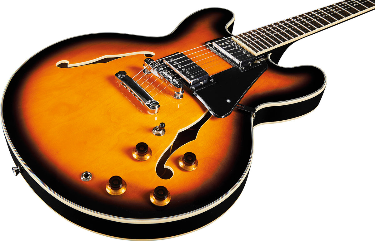 Fusion hollowbody double cut Sunburst