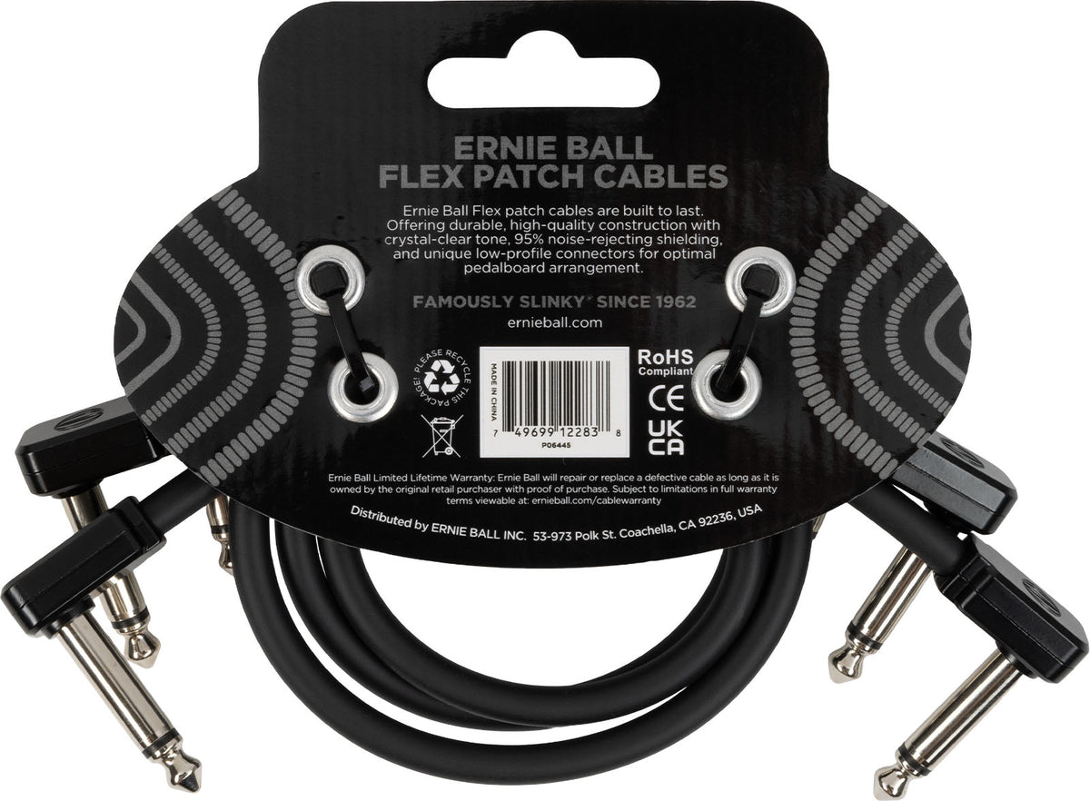 PATCH CABLE FLEX 30CM - PACK 3 BLACK