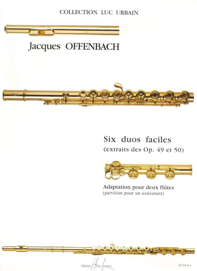 Offenbach J. - Eenvoudige duetten (6) uit de duetten Op.49 en 50 - 2 fluiten