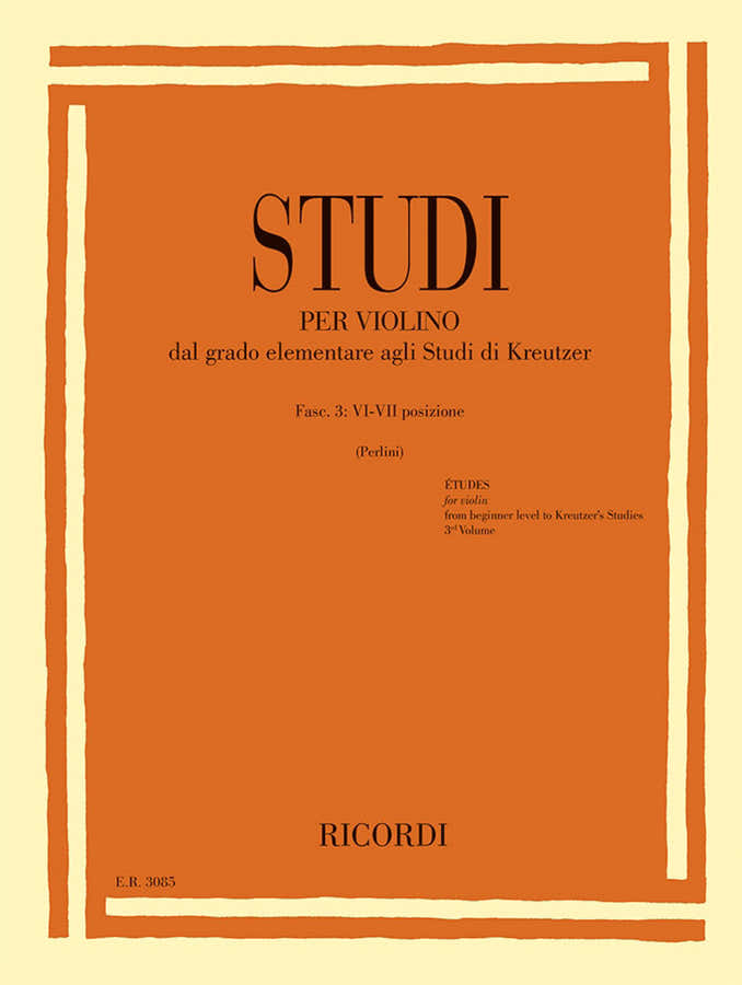 Studi Per Violino - Fasc. Iii: VI-vii Posizione