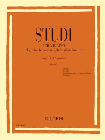 Studi Per Violino - Fasc. Iii: VI-vii Posizione