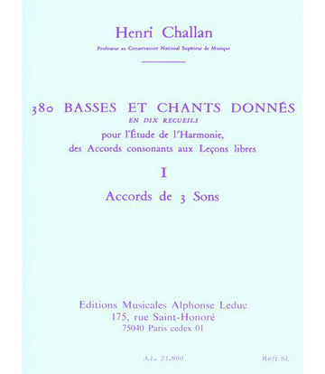 CHALLAN H. - 380 BASSES ET CHANTS DONNES VOL.6B REALISATION