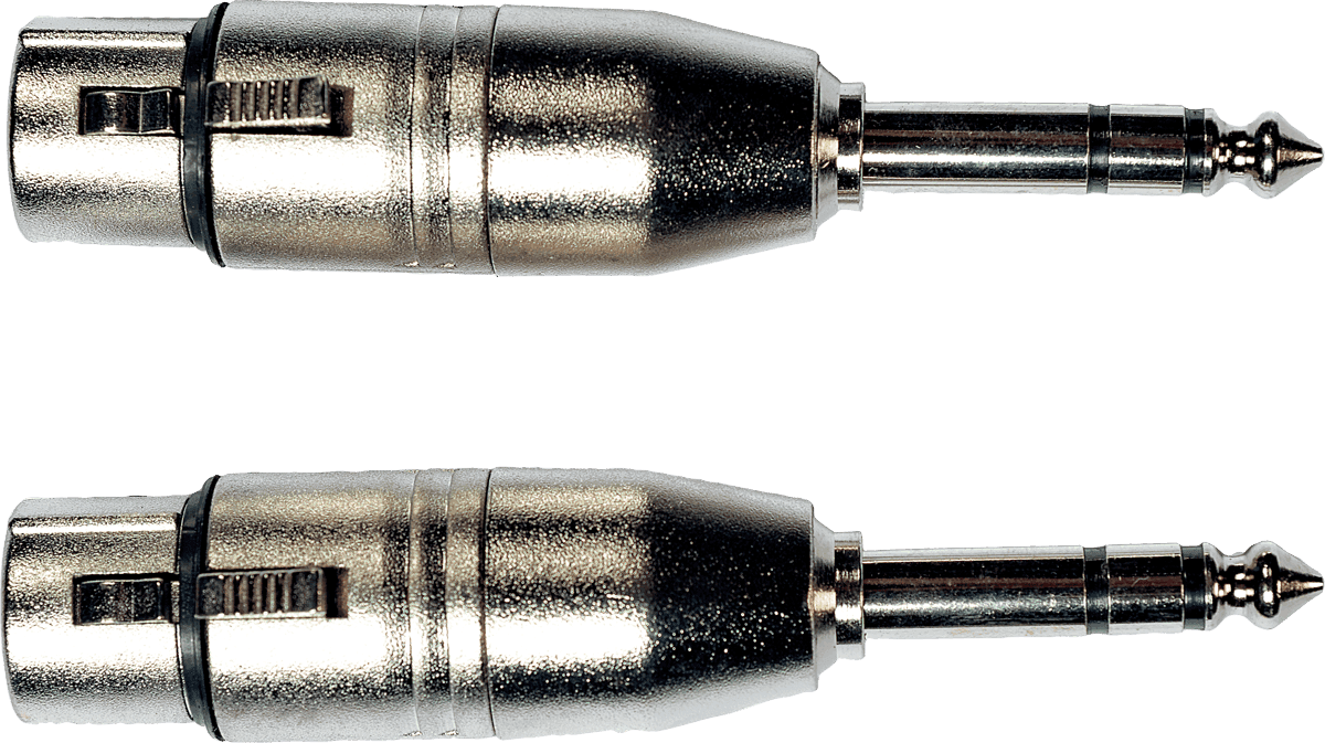 Adaptateur Jack ST Male XLR Fem. - Lot de 2