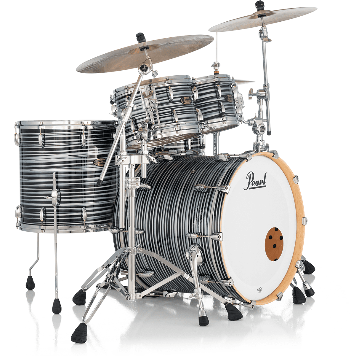 Masters Maple Gum Stage 22 GYROLOCK-l Black Oyster Swirl