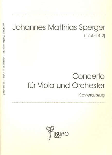 Sperger J.M. - Concerto Fur Viola Und Orchester - Alto & Piano