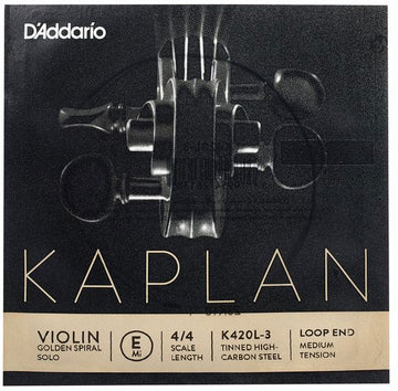4/4 KAPLAN CORDE MI MEDIUM/ACIER PLEIN-A BOUCLE