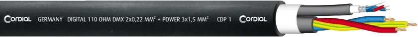 DMX-Kabel XLR 3-polig + Powercon 10 M