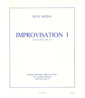 Noda Ryo - Improvisation 1 - Saxophone Alto Seul