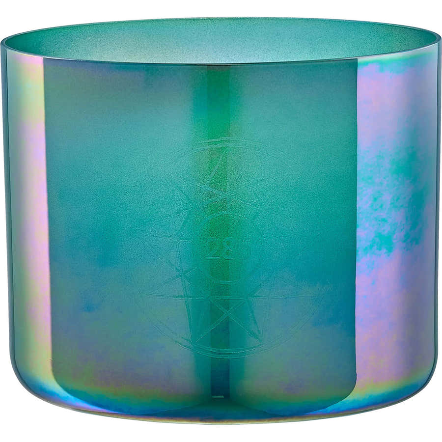 ESOLCSB285 - Bol chantant en cristal Essence Solfeggio de 6,75" 285 Hz vert turquoise