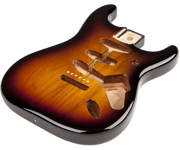CLASSIC 60'S STRATOCASTER SSS ALDER BODY VINTAGE BRIDGE MOUNT, 3-COLOR SUNBURST