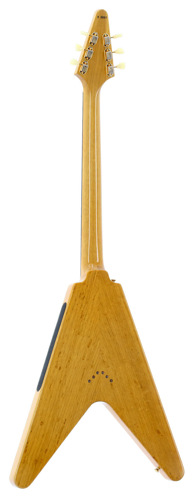 Flying V Korina 1958 Zwarte slagplaat Naturel CS HRC #82997