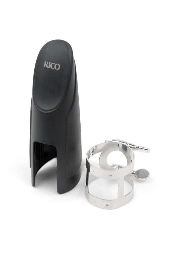 Rts1N - Ligature Et Couvre-Bec Rico Saxophone Ténor Avec Bec Plastique Plaque Nickel