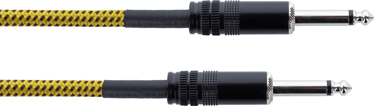 Cable Guitare Jack 3 M Tweed Jaune