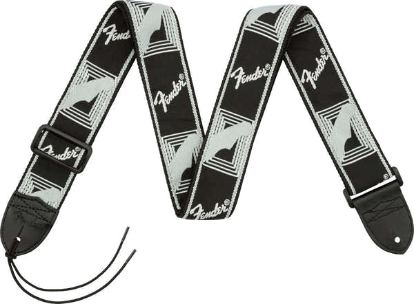 2" Gitaarband met monogram Zwart/Lichtgrijs/Donkergrijs