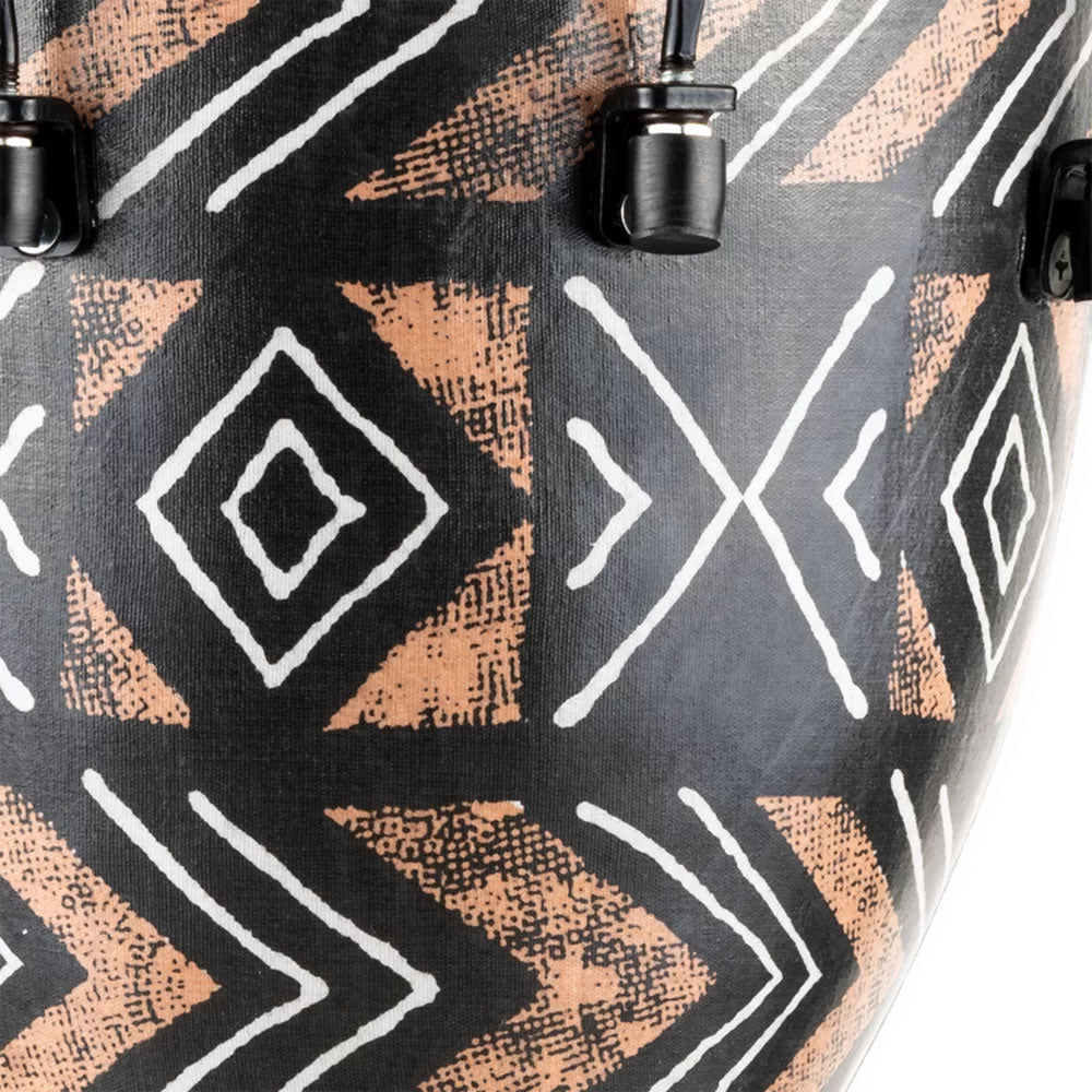 PERCUSSION 10" ALPINE SERIES DJEMBE SYNTHETIC HEAD KANGA SARONG