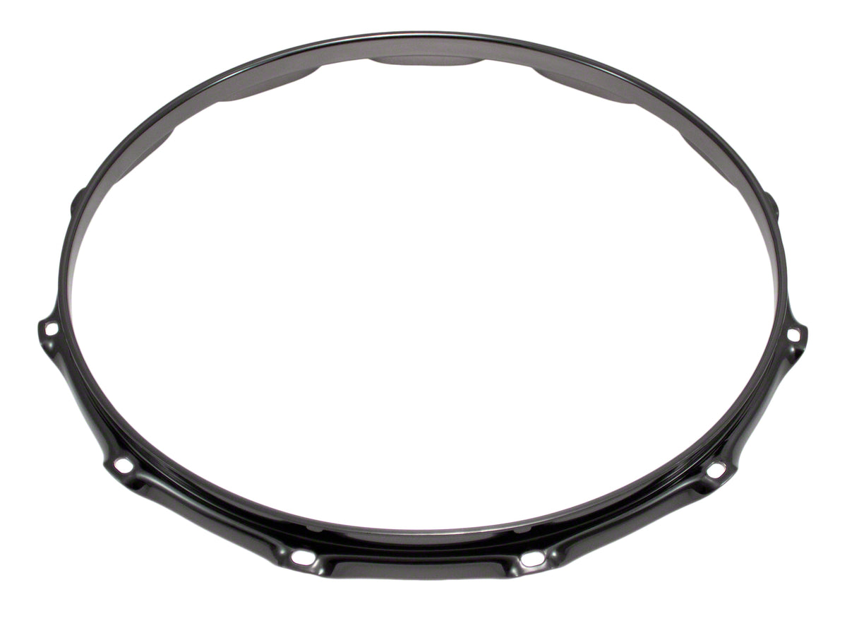 H23-14-12BK - 14" 12 HOLES BLACK 2.3MM SUPER TRIPLE FLANGE DRUM HOOP