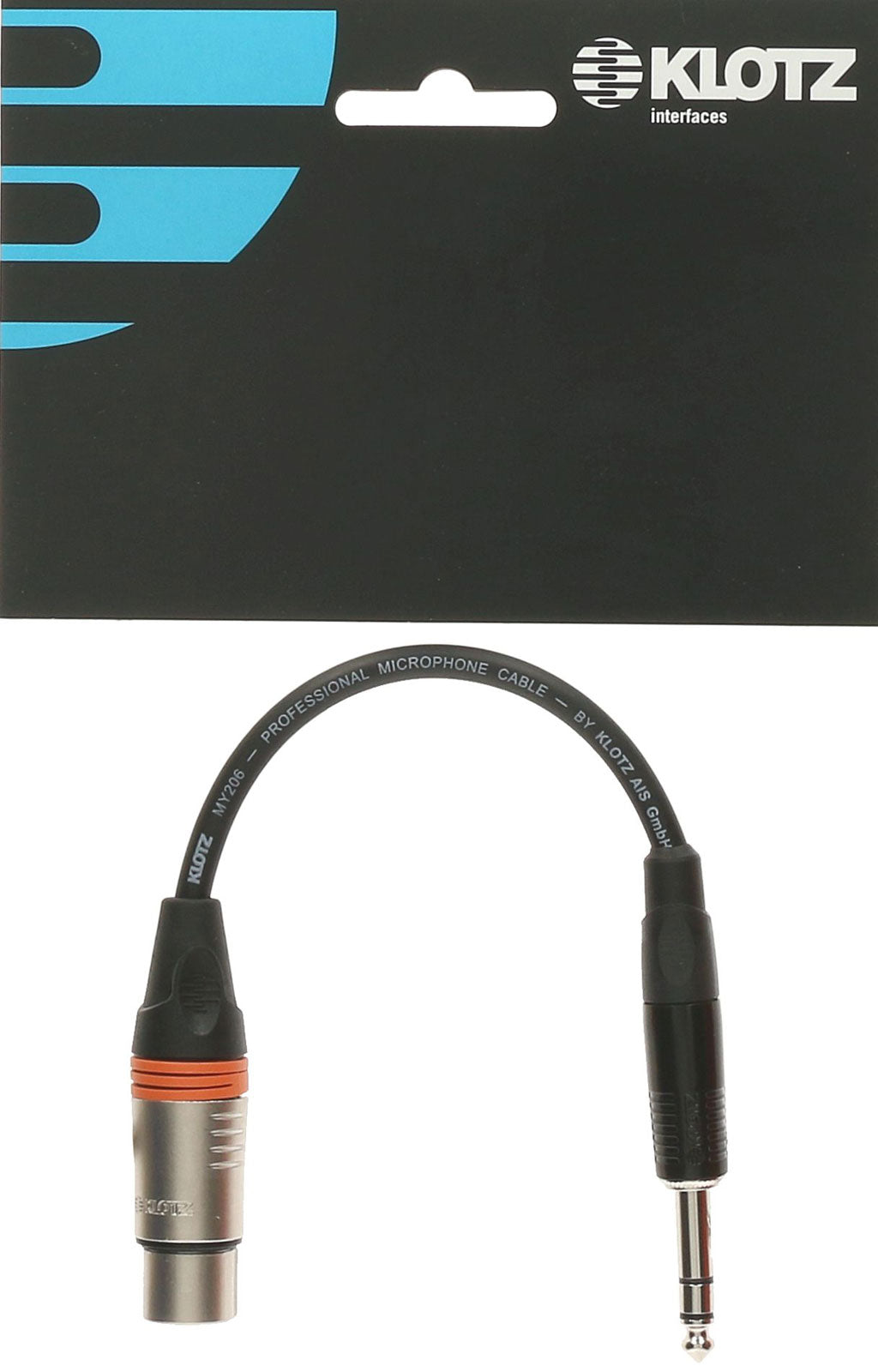 XLR-FP6.3 XLR F-jack 1/4"ST. Adapt. 0,2M Xlr3P F  - Jack 3P 6,35Mm