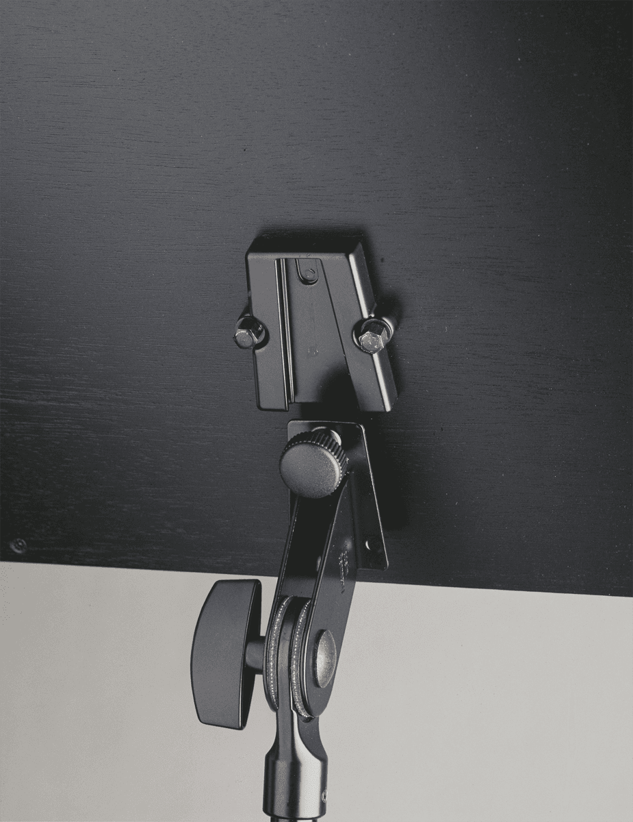 Pupitre D'orchestre Chrom Plateau Bois Noir Deux Tablettes