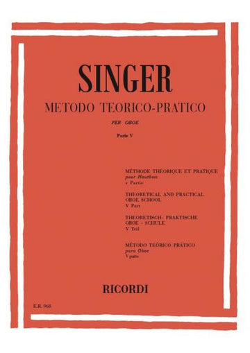 Singer S. - Metodo TEORICO-pratico - Parte V 20 Grandi Studi - Hautbois